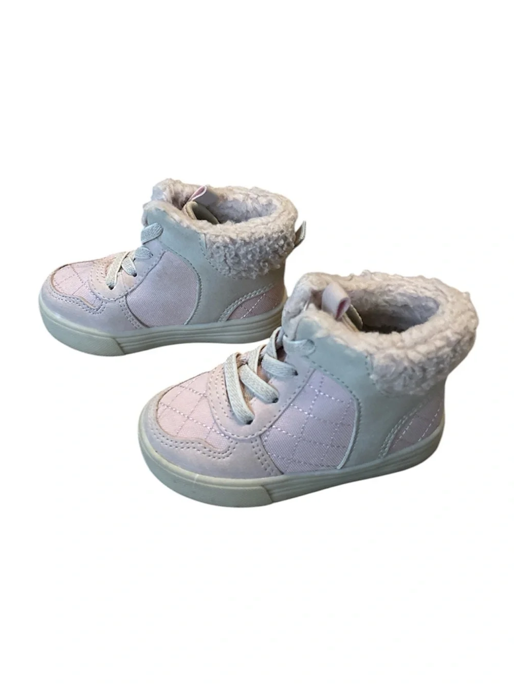 Oshkosh B’Gosh Sherpa Lined Pink High Top Sneakers - Size 4